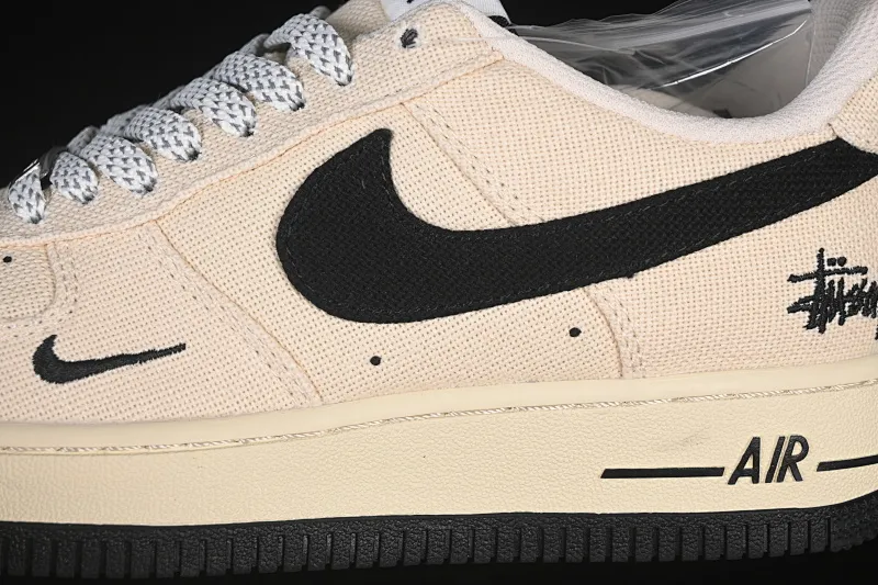 All categories Nk Air Force 1 Air Force series Nk Air Force 1 Low Air Force low-top Nike Air Force 1'07 Low Stusi co-branded beige canvas Air Force 1 low-top casual sneakers XX3168-155